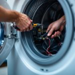 Causas electrónicas de una puerta de lavadora bloqueada