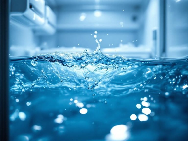 Frigorífico con agua en la parte inferior: desagüe congelado